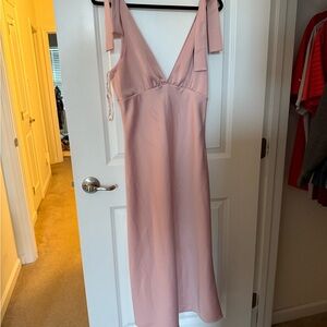 BHLDN Hudson Satin Charmeuse Dress